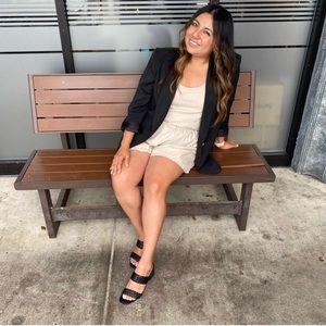 Boutique Romper, shorts, size Large, New with Tags, Tan